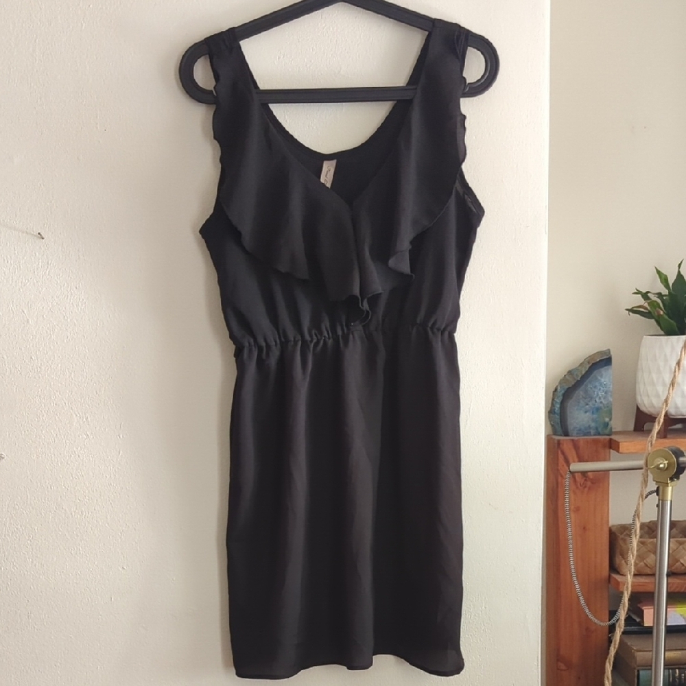 Lightweight Black Ruffle Dress